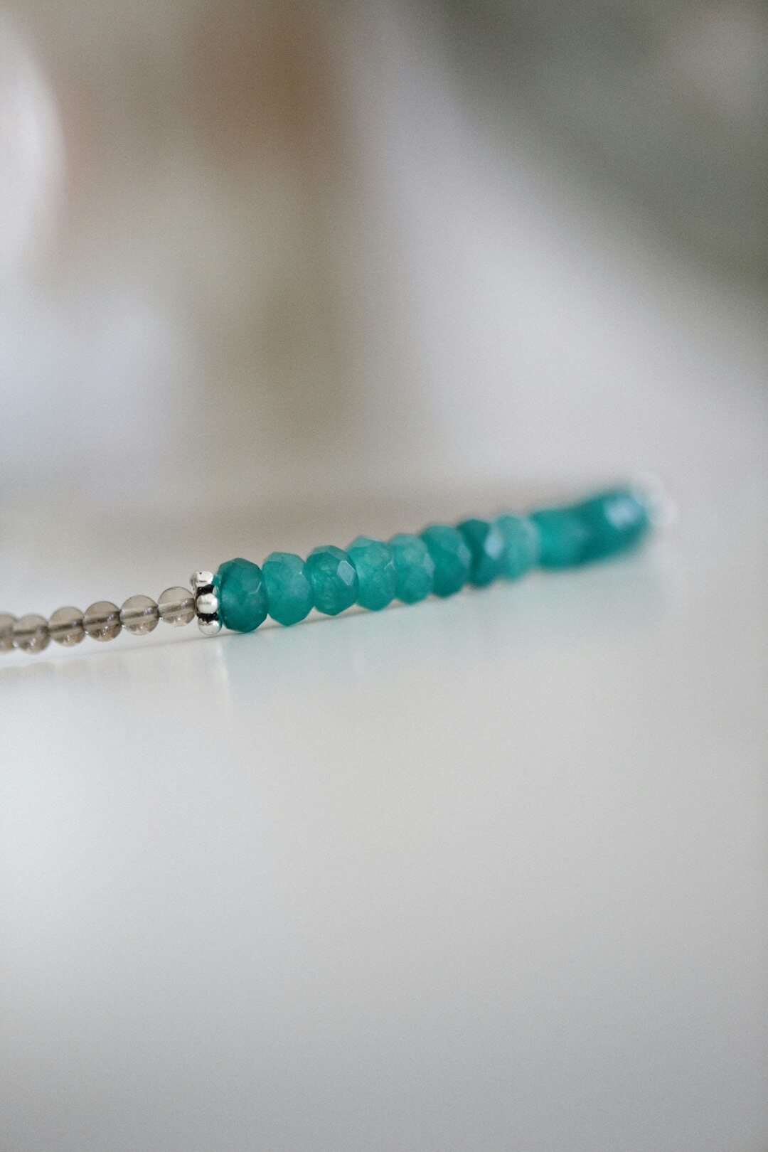 emerald necklace close up