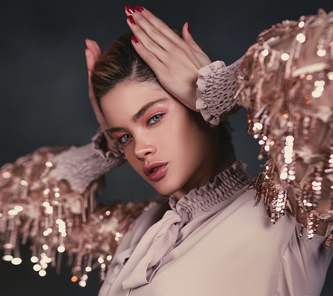 elegant woman wearing luxury clothing