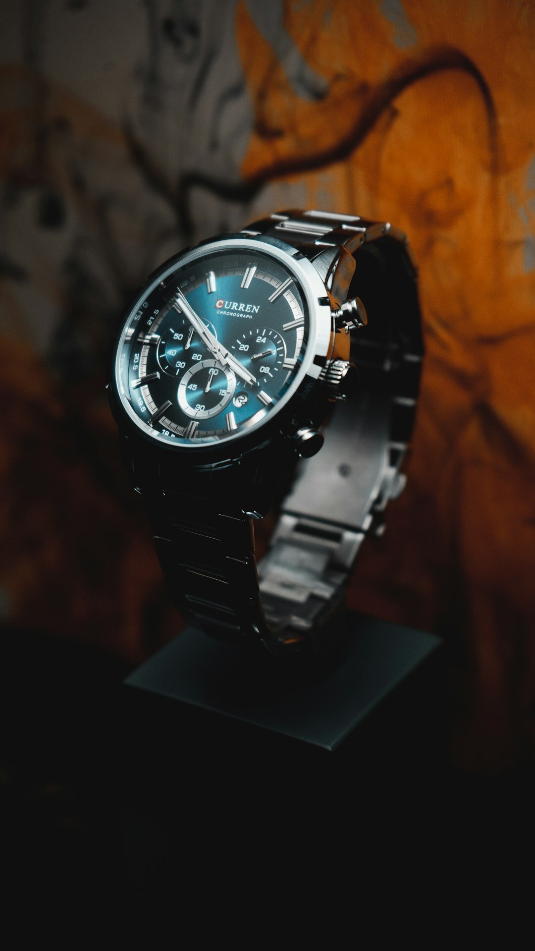Independent watchmaker artisan wristwatch with unique dial